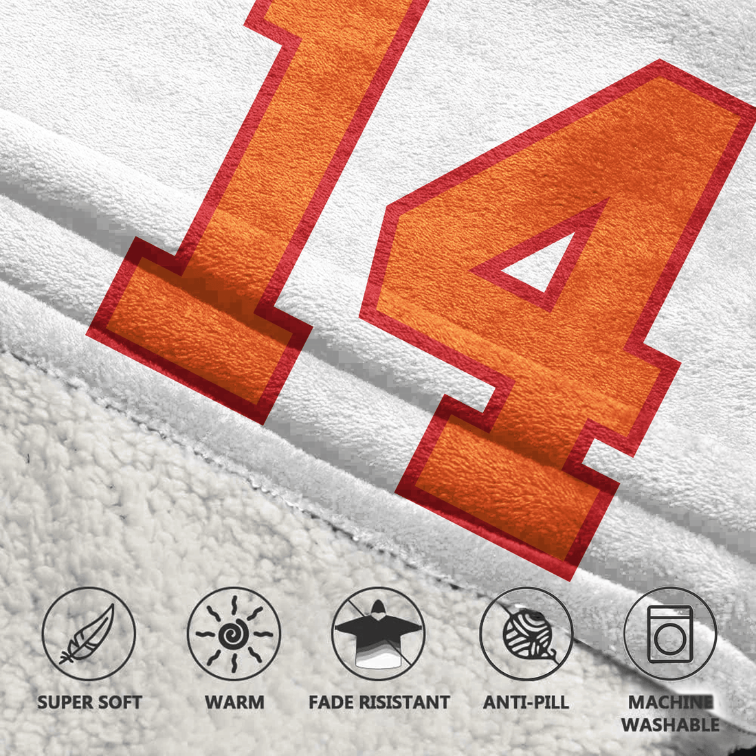 Adult 14 Tampa Bay Football 50th Season Game Unisex Blanket Hoodie