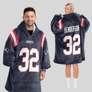 T.H 32 New England Football Unisex Blanket Hoodie