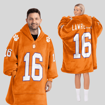 Adult 16 Clemson Football Unisex Blanket Hoodie