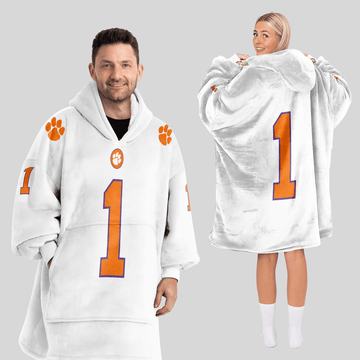 Adult 1 Clemson Football Unisex Blanket Hoodie