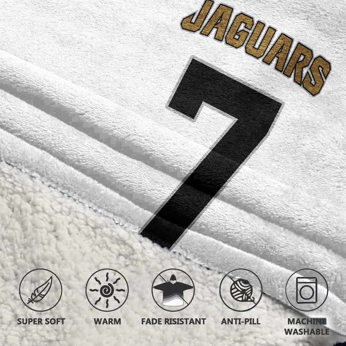 Adult 7 Jacksonville Football Unisex Blanket Hoodie