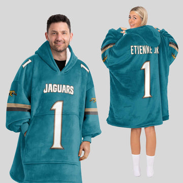 Adult 1 Jacksonville Football Unisex Blanket Hoodie
