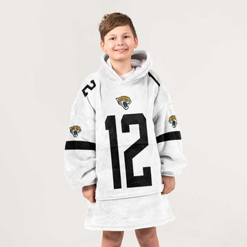 Kid 12 Jacksonville Football Unisex Blanket Hoodie