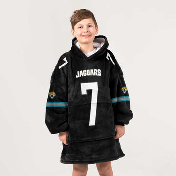 Kid 7 Jacksonville Football Unisex Blanket Hoodie