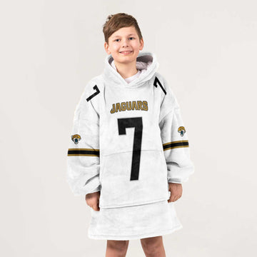 Kid 7 Jacksonville Football Unisex Blanket Hoodie