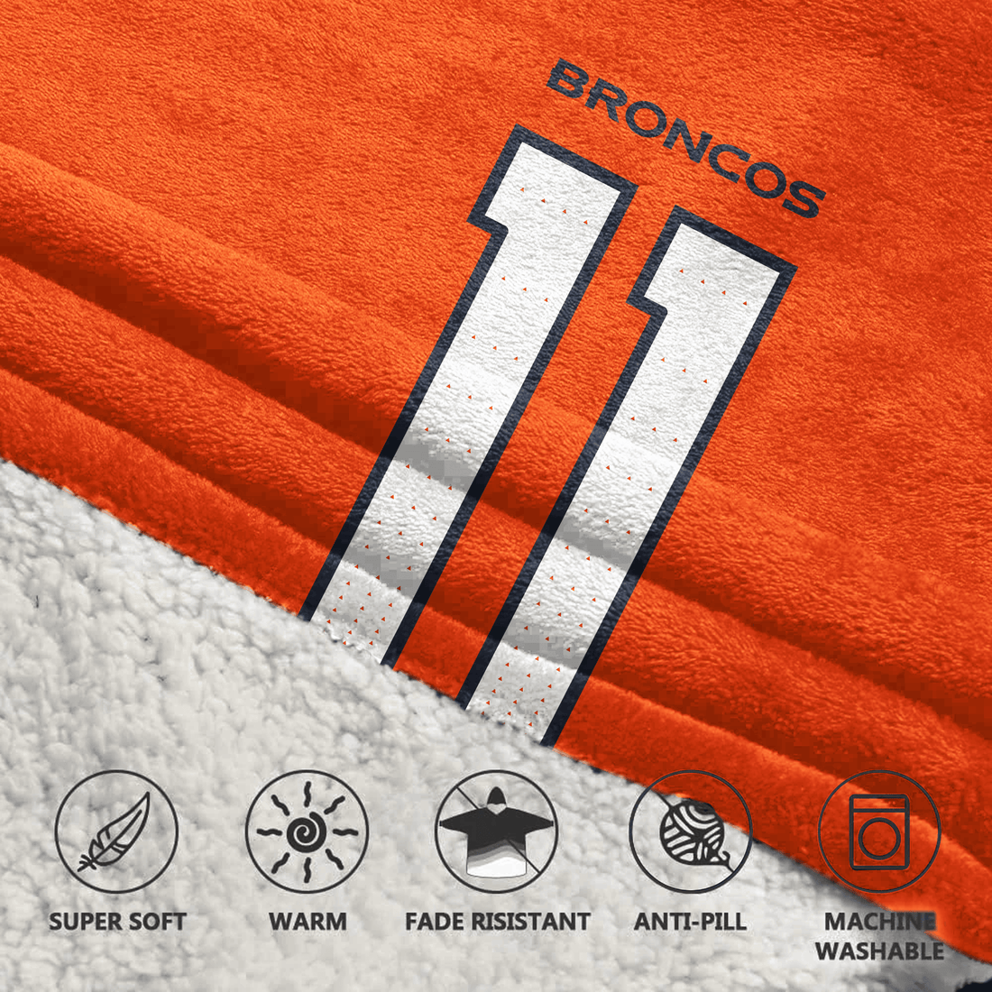 T.F 11 Denver Football Unisex Blanket Hoodie