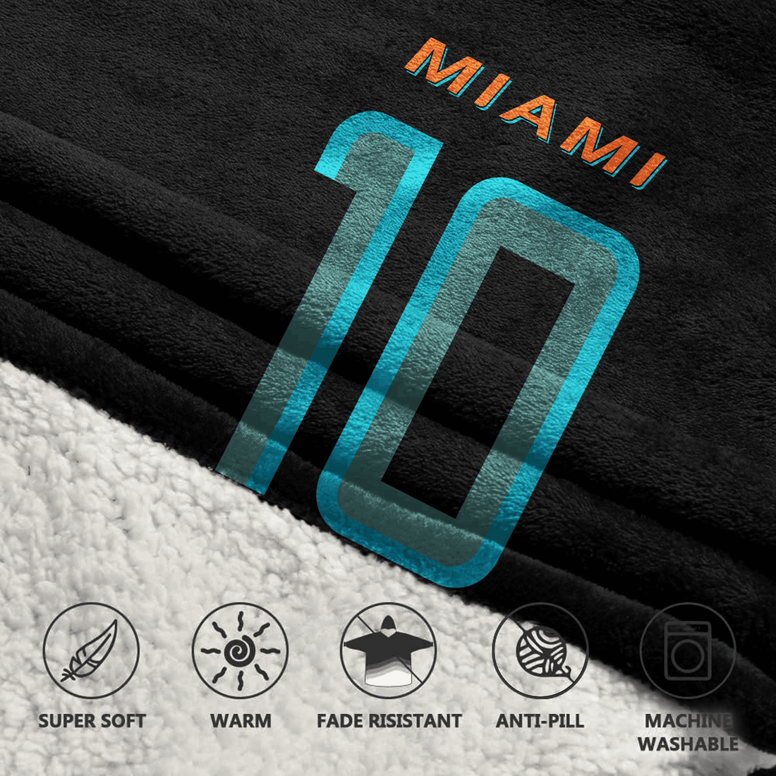 T.H 10 Miami Football Unisex Blanket Hoodie