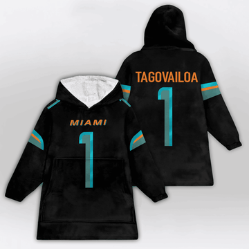 T.T 1 Miami Football Unisex Blanket Hoodie