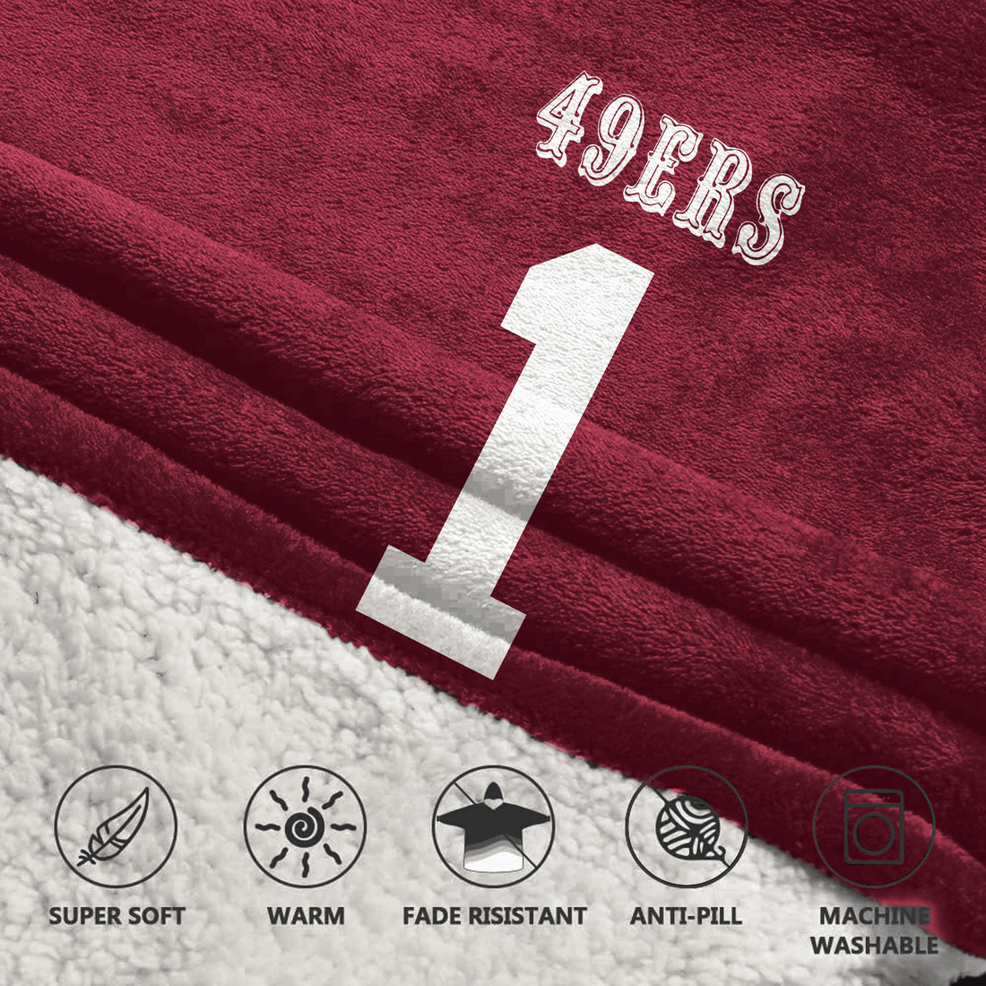 R.P 1 San Francisco Football Unisex Blanket Hoodie