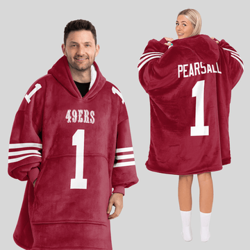 R.P 1 San Francisco Football Unisex Blanket Hoodie