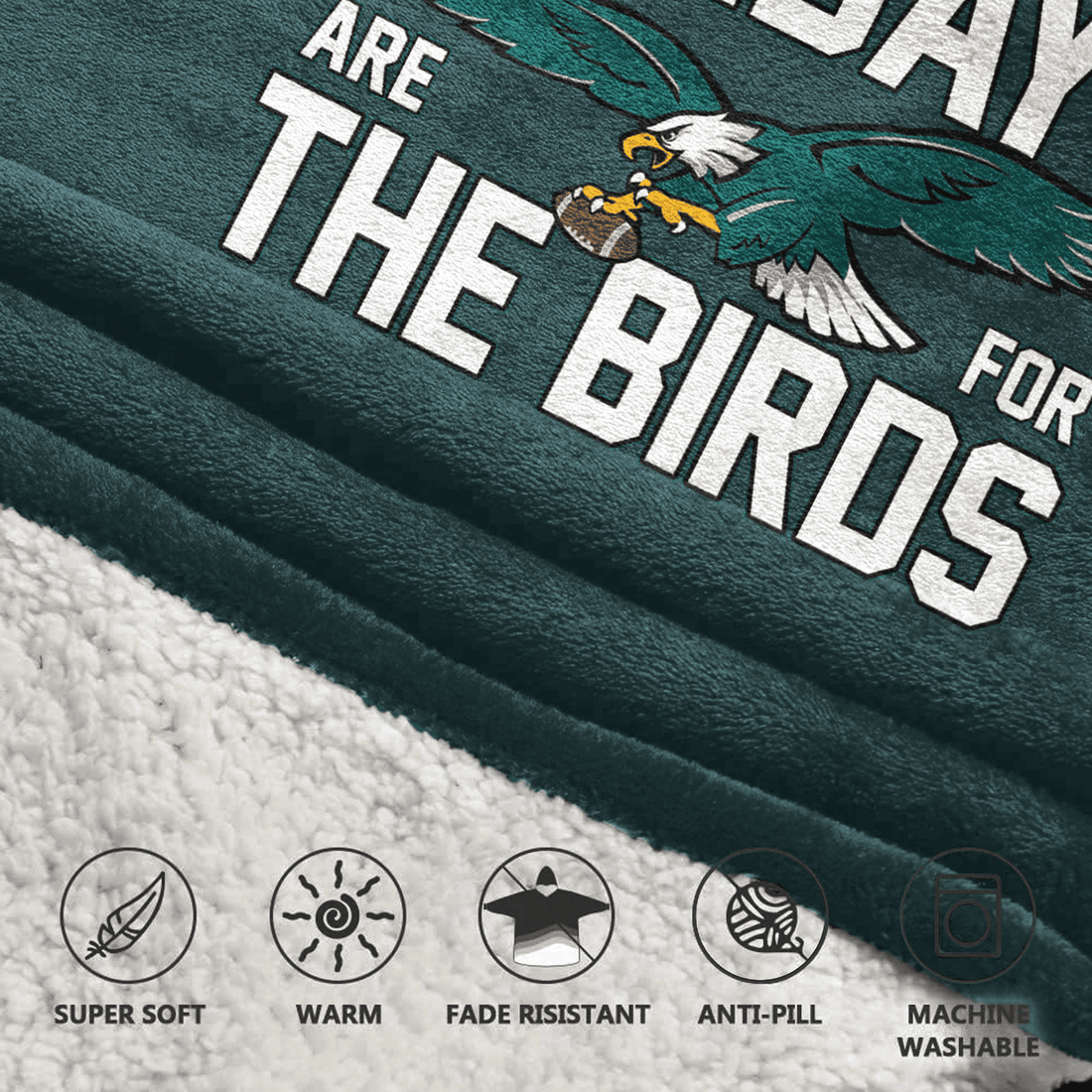 Sunday Are For The Birds S.B 26 Philadelphia Football Unisex Blanket Hoodie
