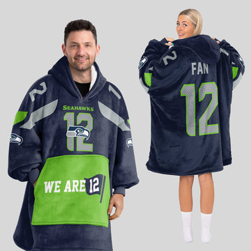 We Are 12 Seattle Football Unisex Blanket Hoodie