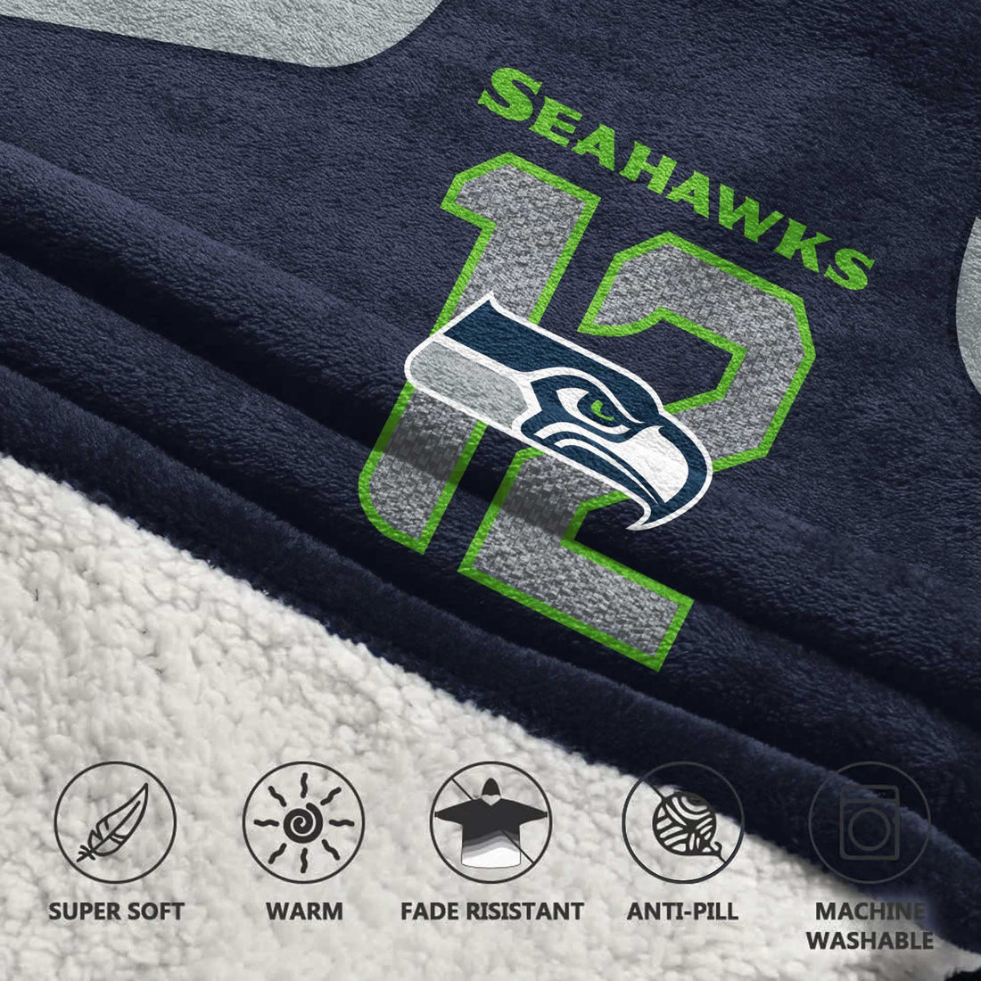 We Are 12 Seattle Football Unisex Blanket Hoodie