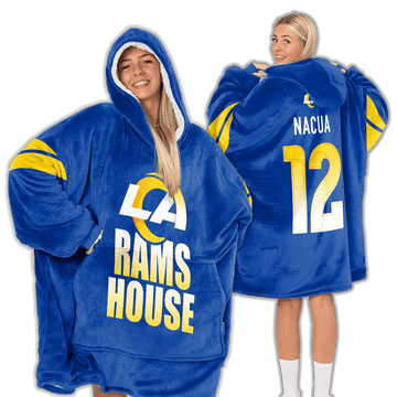 Rams House Los Angeles R Football Unisex Blanket Hoodie