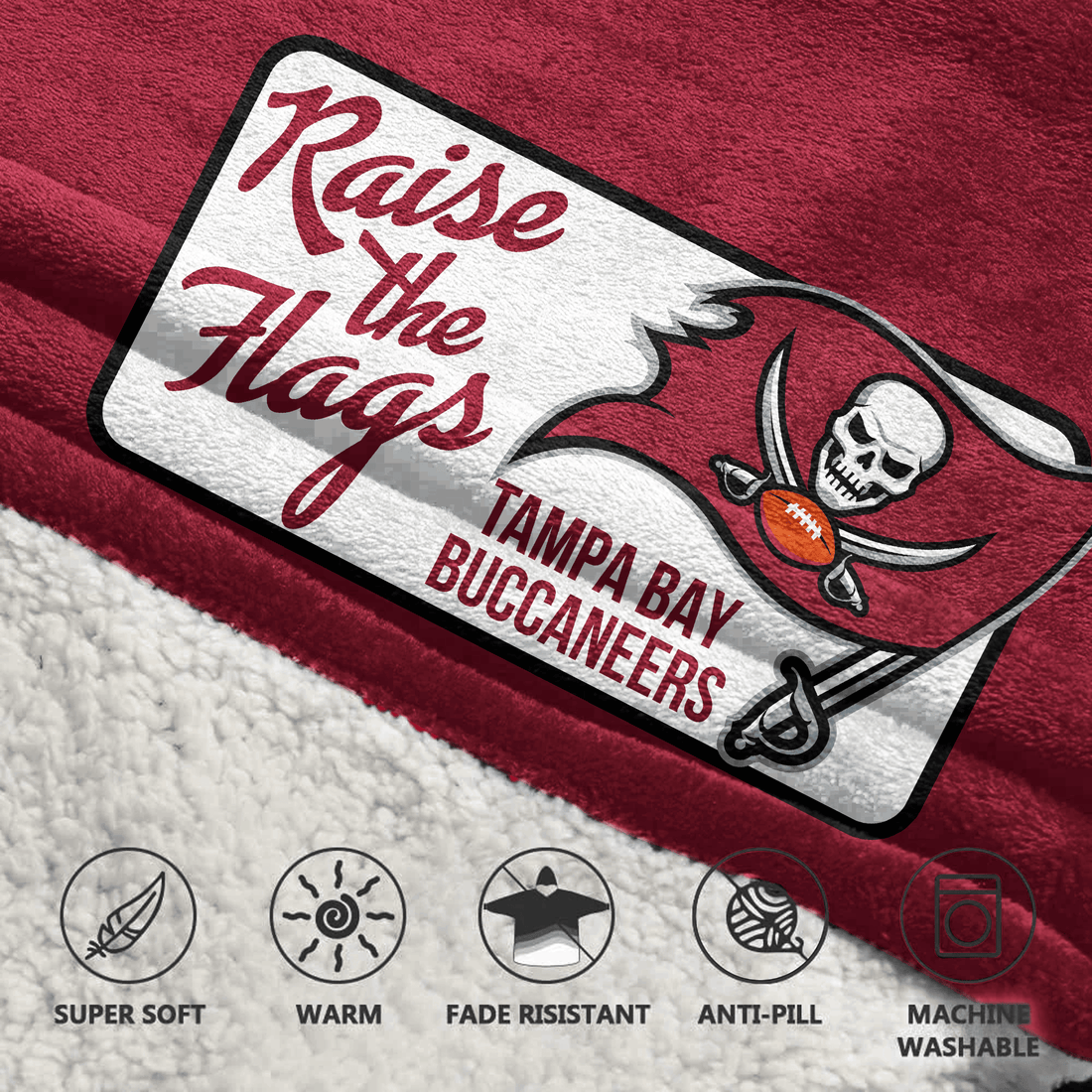 Tampa Bay Football Unisex Blanket Hoodie