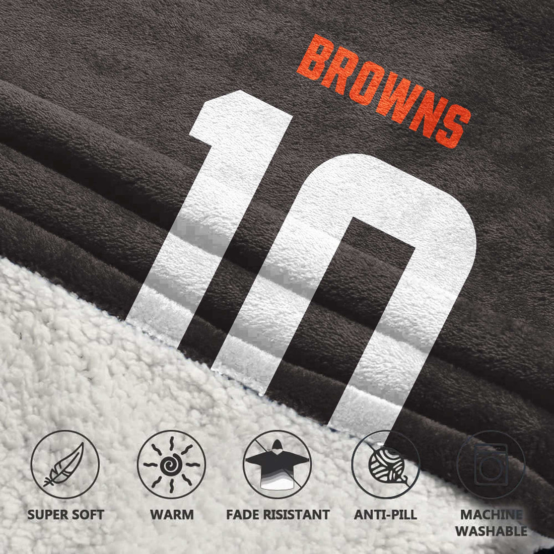 Q.J 10 Cleveland Football Unisex Blanket Hoodie