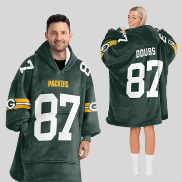 R.D 87 Green Bay Football Unisex Blanket Hoodie