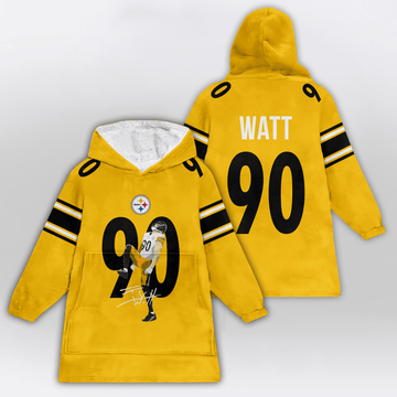 T.J.W 90 Pittsburgh Football Unisex Blanket Hoodie