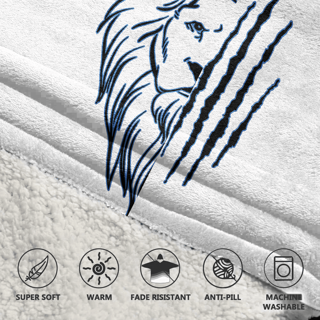 S.B 14 Detroit Football Unisex Blanket Hoodie