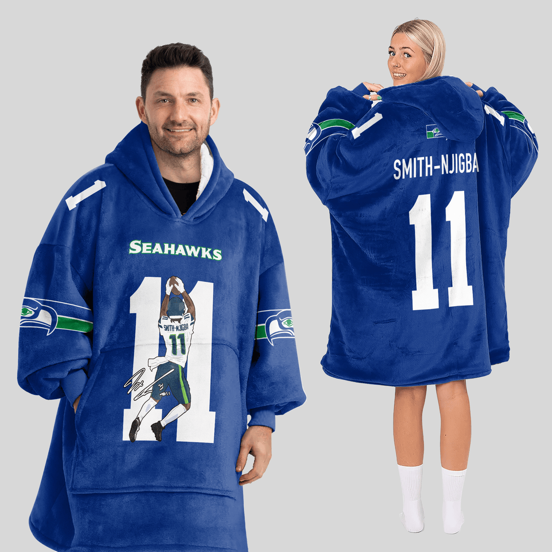 S.N 11 Seattle Football Unisex Blanket Hoodie