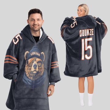 R.O 15 Chicago Football Unisex Blanket Hoodie