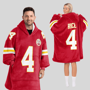 R.R 4 Kansas City Football Unisex Blanket Hoodie
