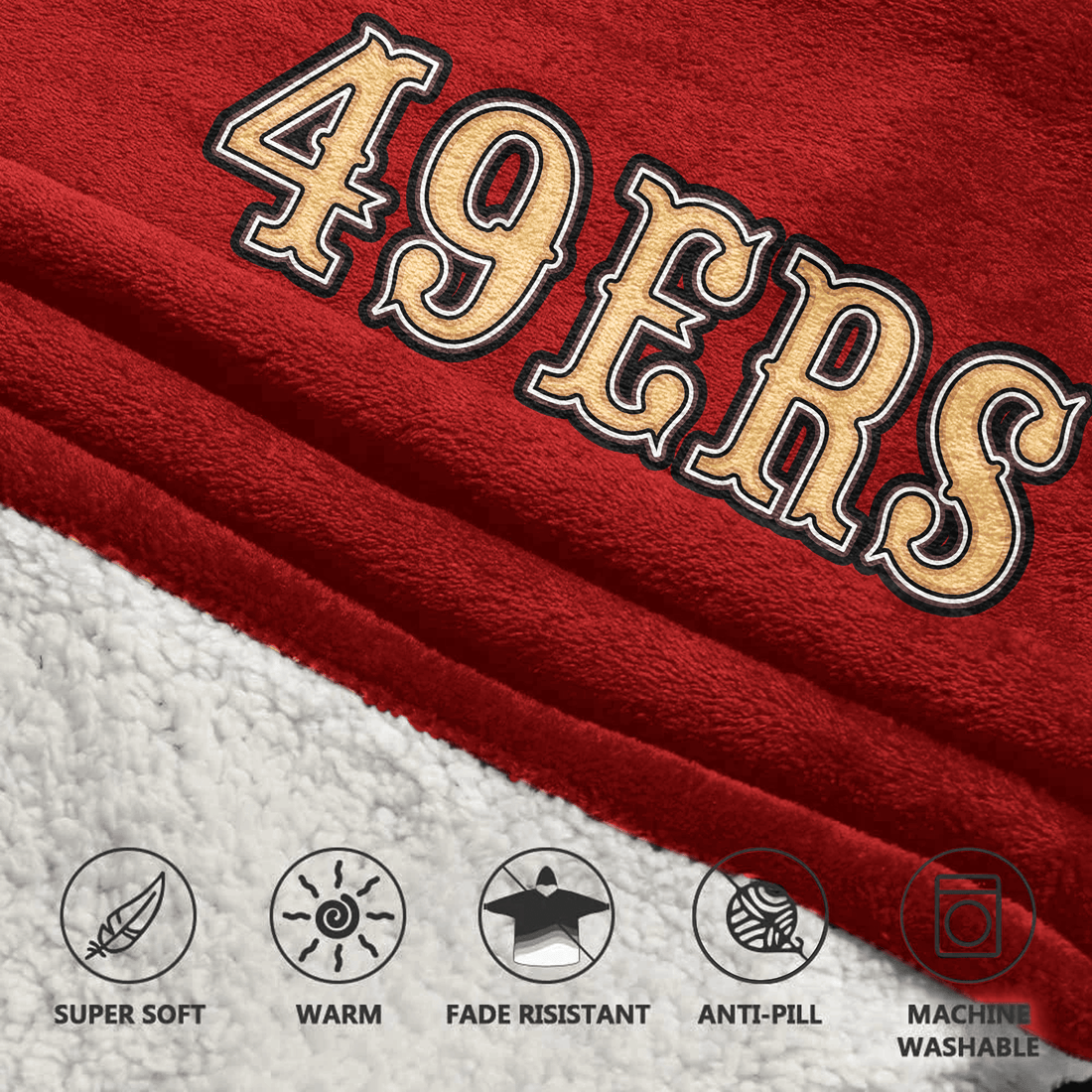 San Francisco Football Unisex Blanket Hoodie