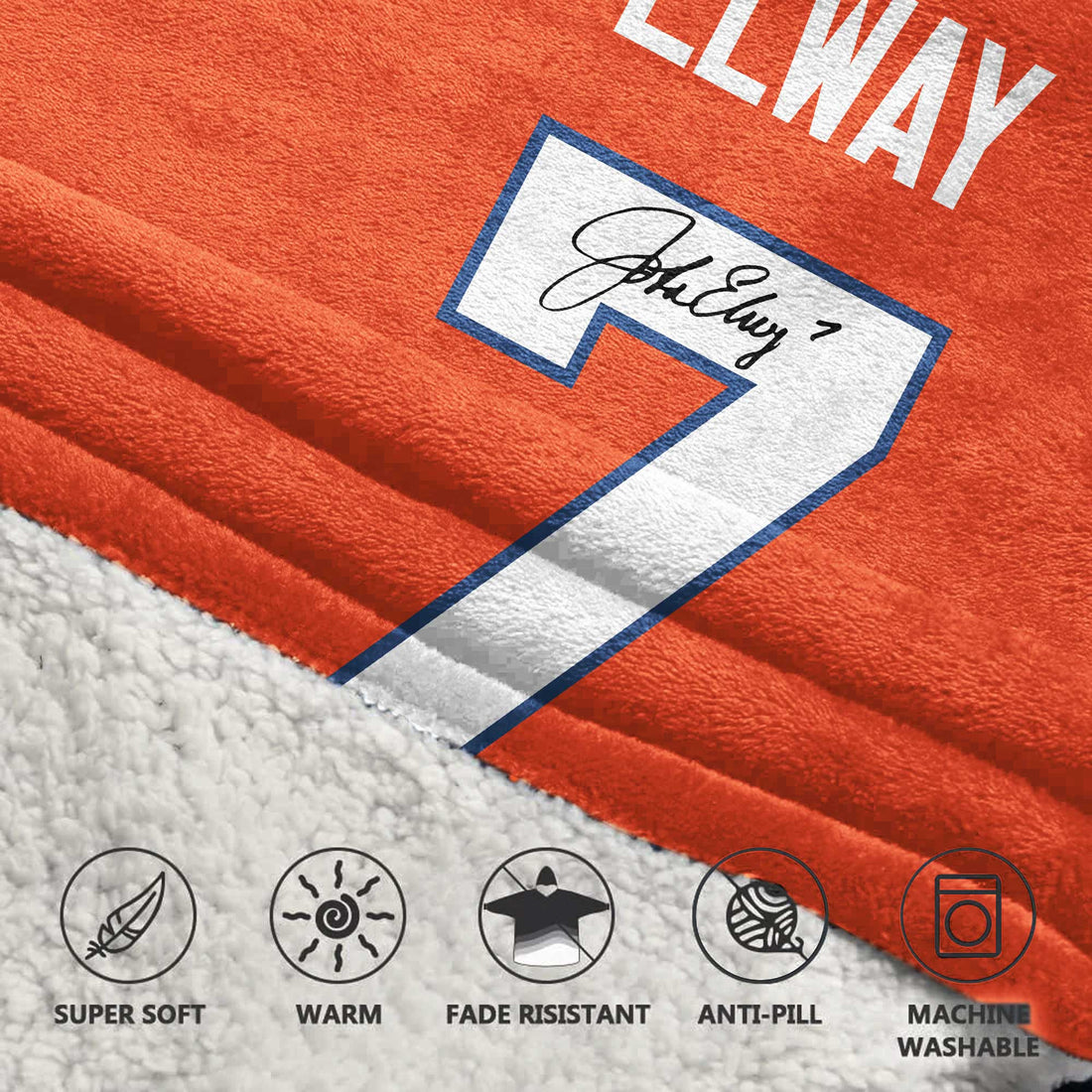 Autographed Denver Football Unisex Blanket Hoodie
