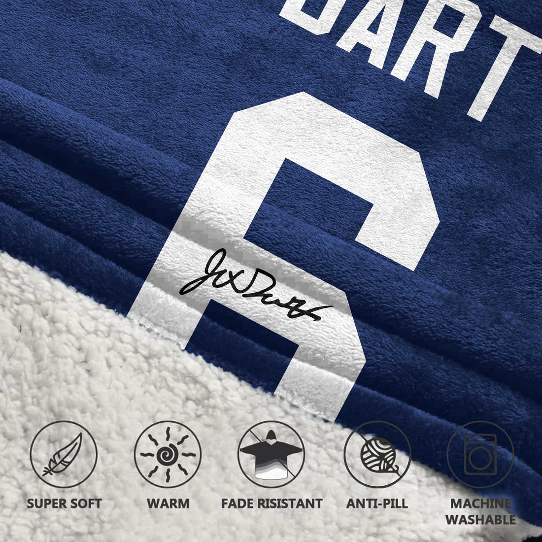 Autographed New York G Football Unisex Blanket Hoodie