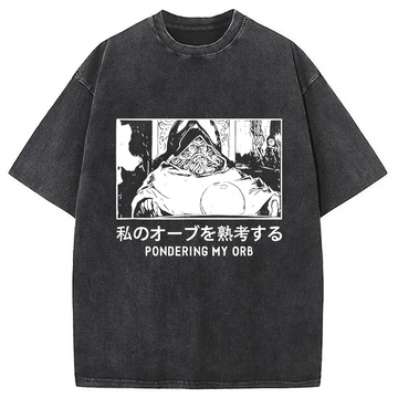 Personality fashion Pondering My Orb Meme Washed T-Shirt