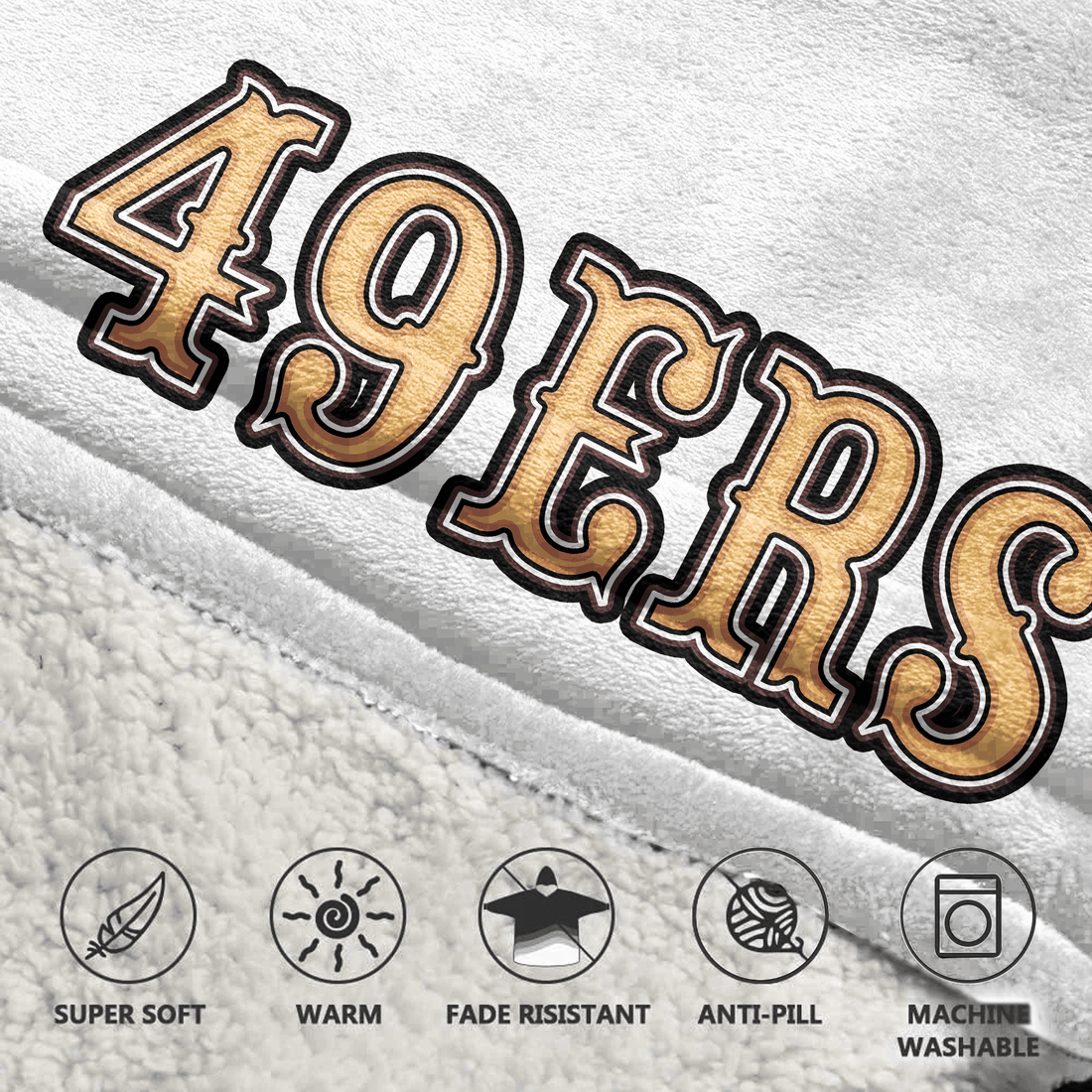 San Francisco Football Unisex Blanket Hoodie