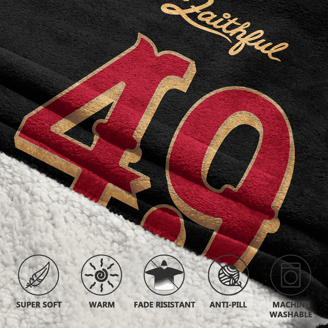 49 San Francisco Football Unisex Blanket Hoodie