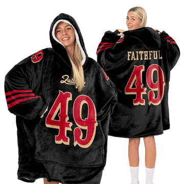 49 San Francisco Football Unisex Blanket Hoodie