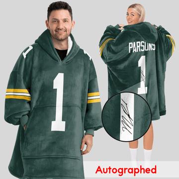 Autographed M.P 1 Green Bay Football Unisex Blanket Hoodie