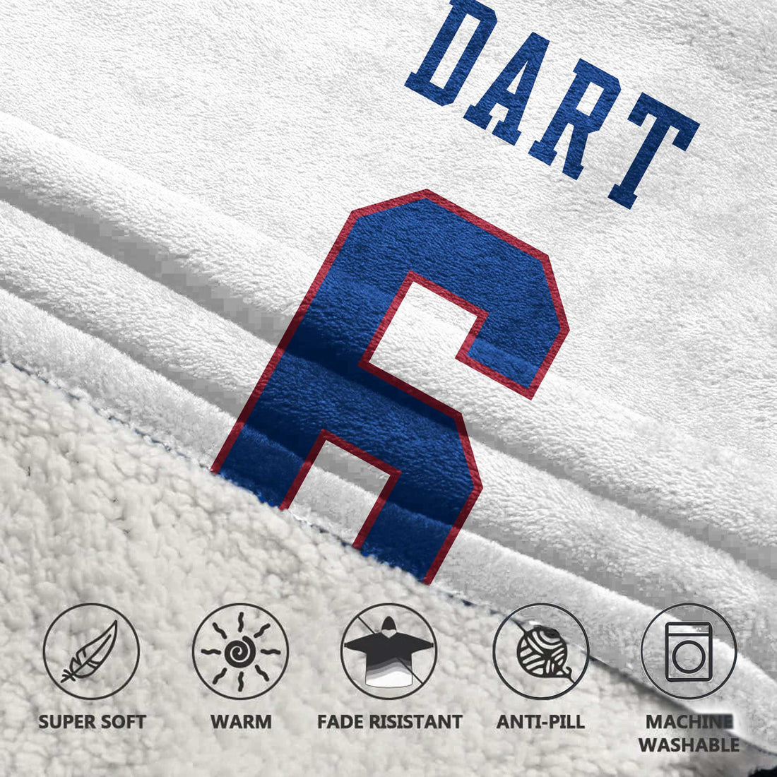 J.D 6 New York G Football Unisex Blanket Hoodie