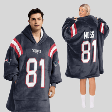 R.M 81 New England Football Unisex Blanket Hoodie