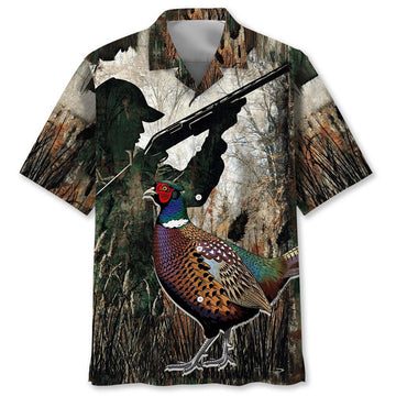 Camo Pheasant Hunting Hawaiian Shirt