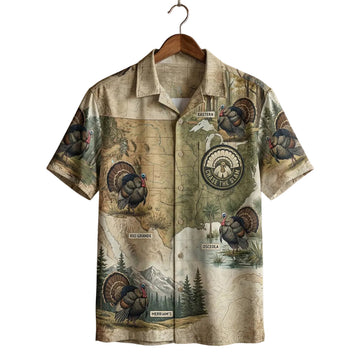 Turkey Species Hunting Pattern Hawaiian Shirt FPS057