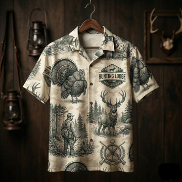 Turkey Hunting Hawaiian Shirt Gift For Dad FPS059