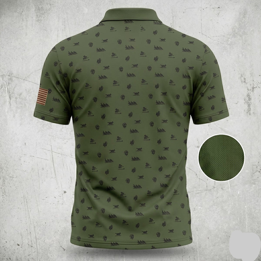 Turkey Hunting Olive Green Icon Polo Shirt TP1001