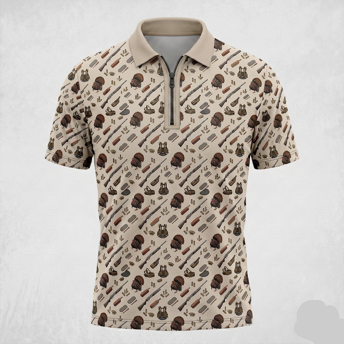 Turkey Hunting Gear Pattern Polo Shirt, fatherday Polo Shirt For men TP1011