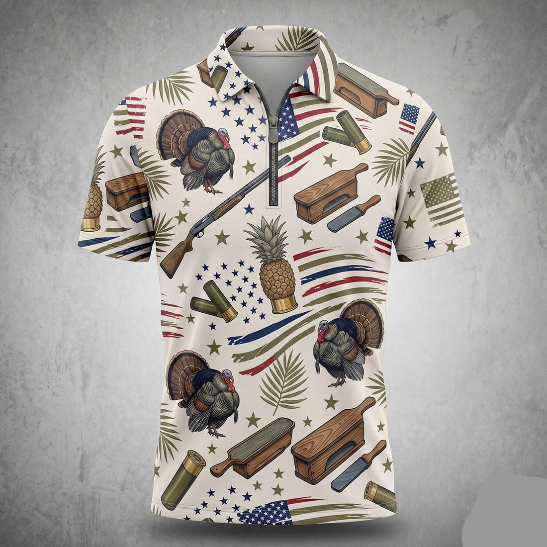 American Turkey Hunter Print Polo Shirt For men TP1013