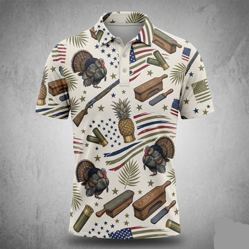 American Turkey Hunter Print Polo Shirt For men TP1013