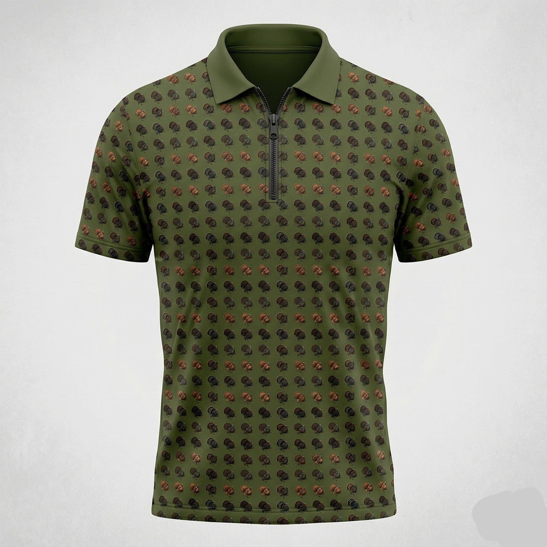 Wild Turkey Hunting  Mini Print Polo Shirt TP1014