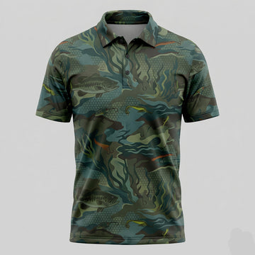 Bass Fishing Polo Shirt, Fathers Day Golf Shirts For Men BFP1003
