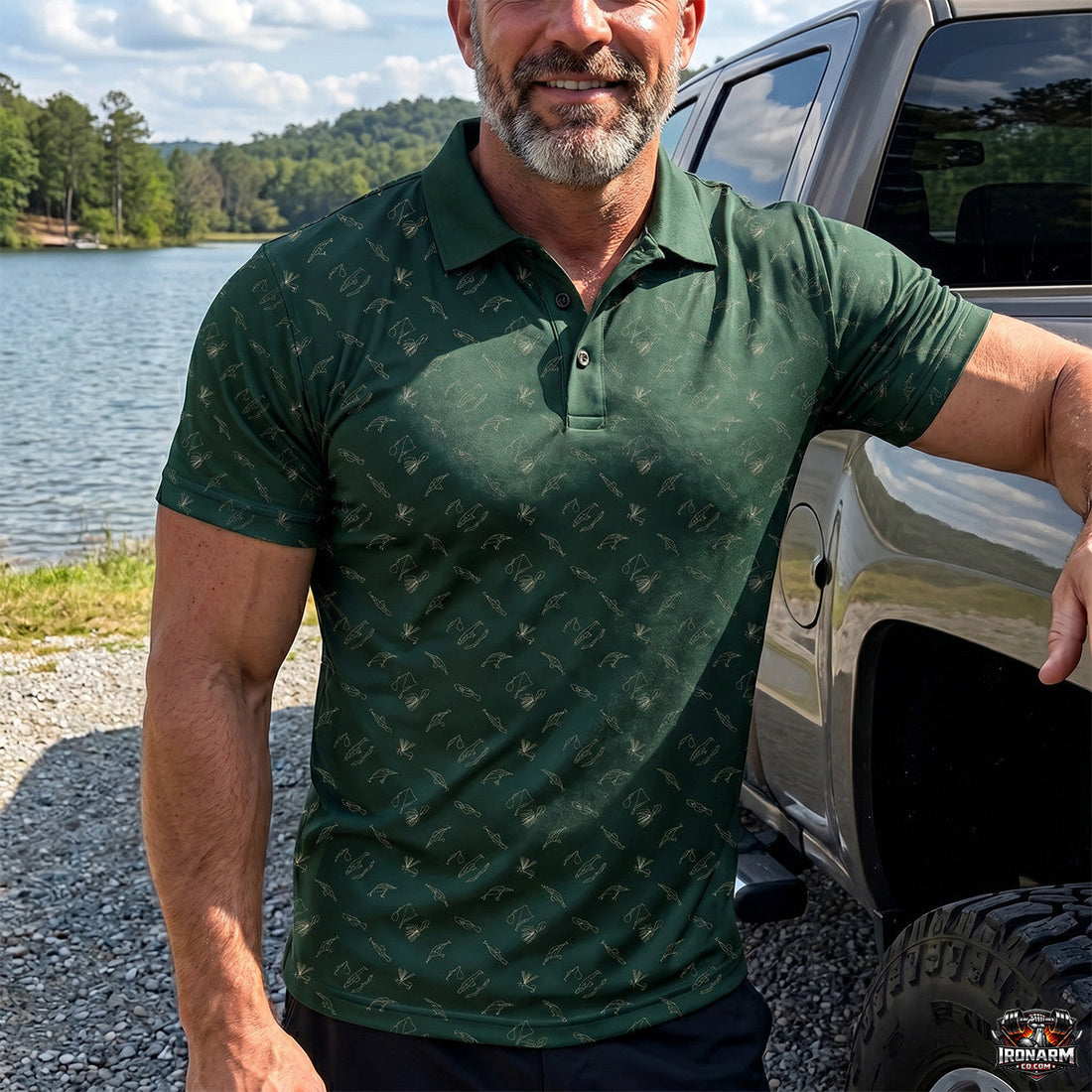 Bass Fishing Polo Shirt, Fathers Day Golf Shirts For Men BFP1004