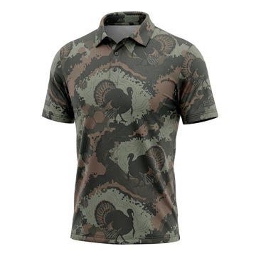 Turkey Hunting Polo Shirt, Fathers Day Golf Shirts For Men TP1027