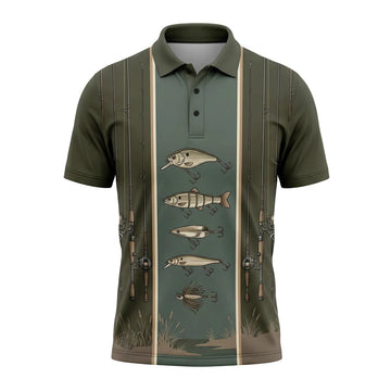 Bass Fishing Polo Shirt, Fathers Day Golf Shirts For Men BFP1005