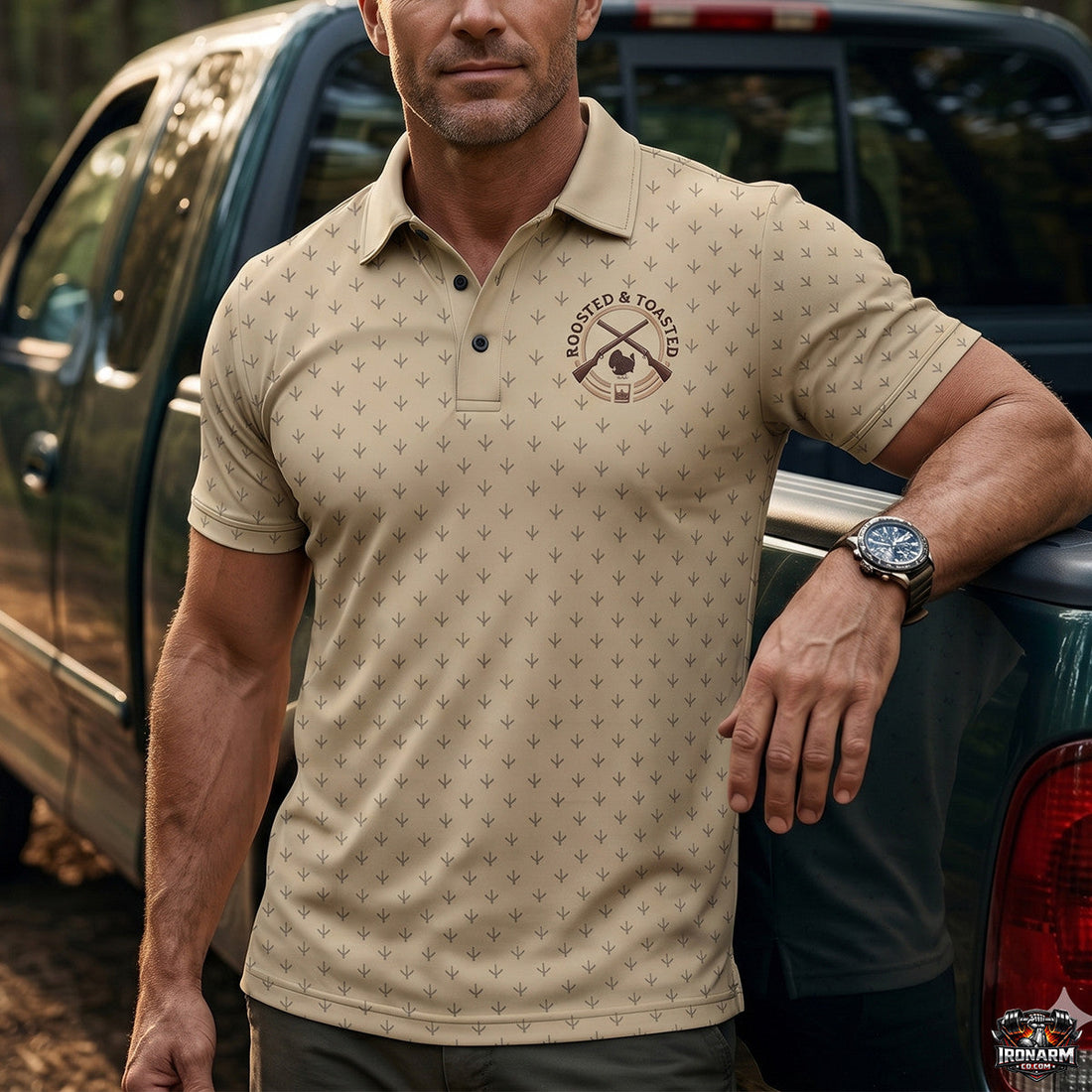 Turkey Hunting Polo Shirt, Fathers Day Golf Shirts For MenTP1028