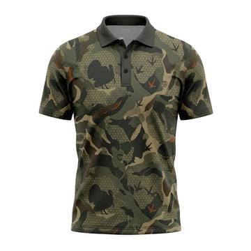 Turkey Hunting Hex Camo Polo Shirt TP1024